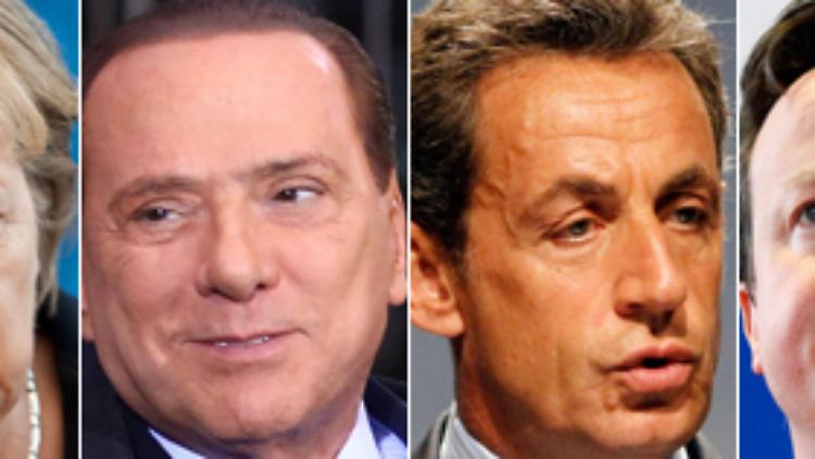 Merkel, Berlusconi, Sarkozy, Cameron: Europa liegt in ihren Händen.