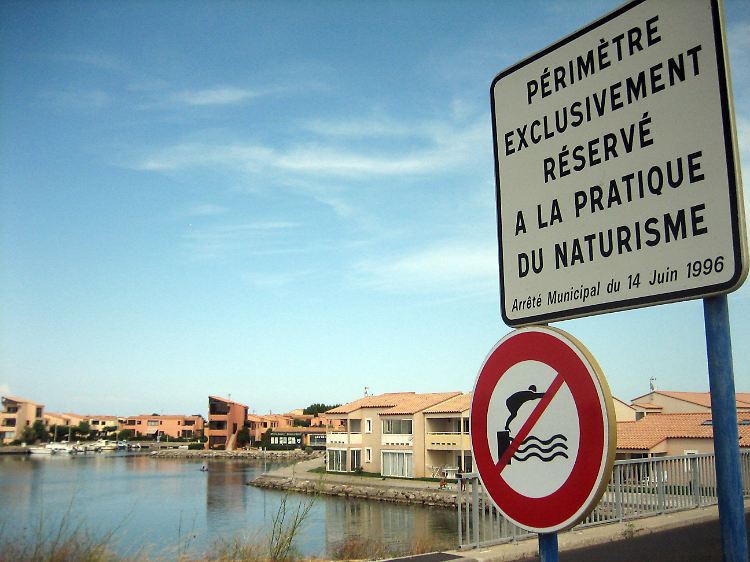 Die Naturistensiedlung Leucate in Südfrankreich.