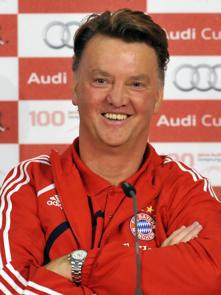Strenger Trainer und Vater, der auf eine gewisse Distanz achtet: Bayern-Trainer Louis van Gaal.