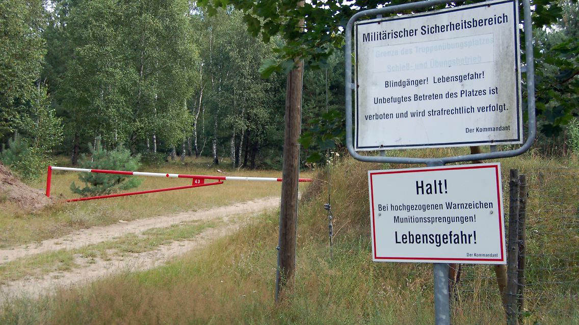 Das Gelände ist in weiten Teilen nach dem Minenfund für Besucher gesperrt.