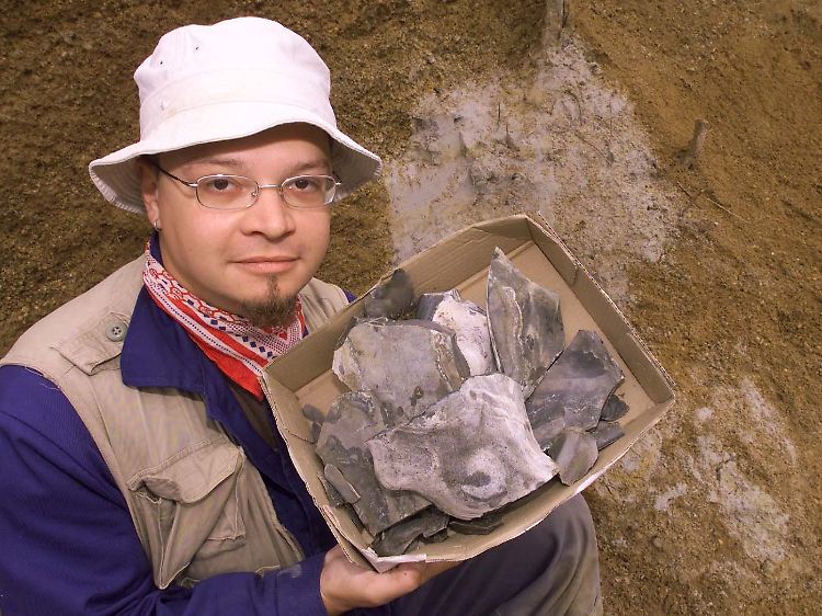 Rund 6.500 Jahre alte Feuersteine. Dieses Material wurde von den Menschen in der Steinzeit als Messer, Bohrer und Sicheln benutzt.