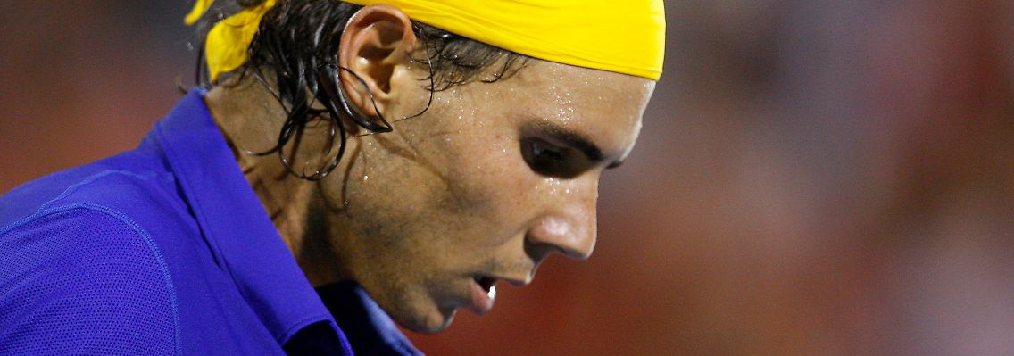 Zwei-Satz-Niederlage: Rafael Nadal ist nach seiner Verletzungspause wohl doch noch nicht 100% fit.
