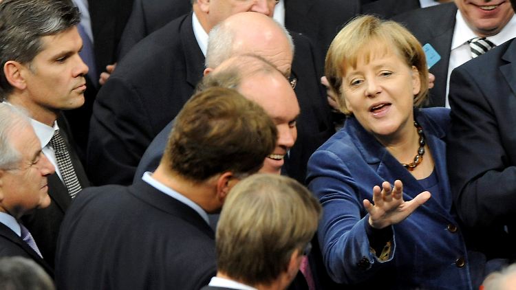 Wieder eine Euro-Abstimmung überstanden: Die Kanzlerin kann aufatmen.