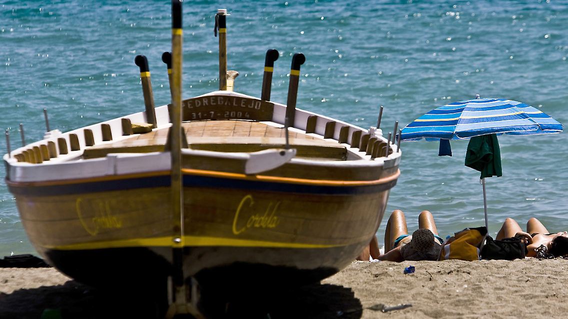 Am Strand von Malaga - dort ist jetzt etwas mehr Platz.