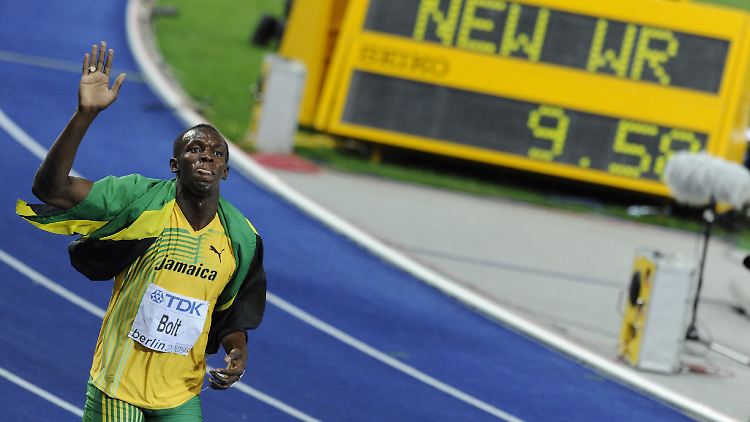 Bolt mit seiner neuen Bestmarke.