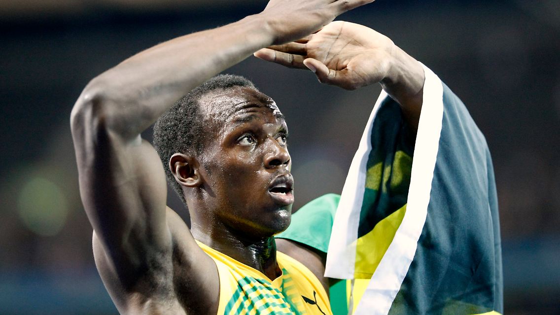 Nach dem Wettkampf ist vor dem Wettkampf: Usain Bolt.