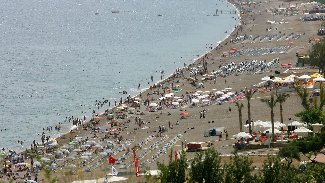 Am Strand von Antalya.