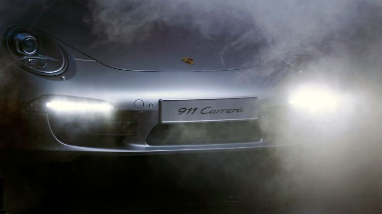 Präsentation des neuen Porsche 911 Carrera: Die Fantasie ist gefragt.