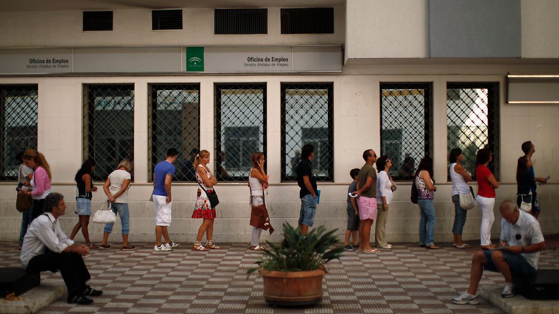 Arbeitslose in der Touristenhochburg Marbella.