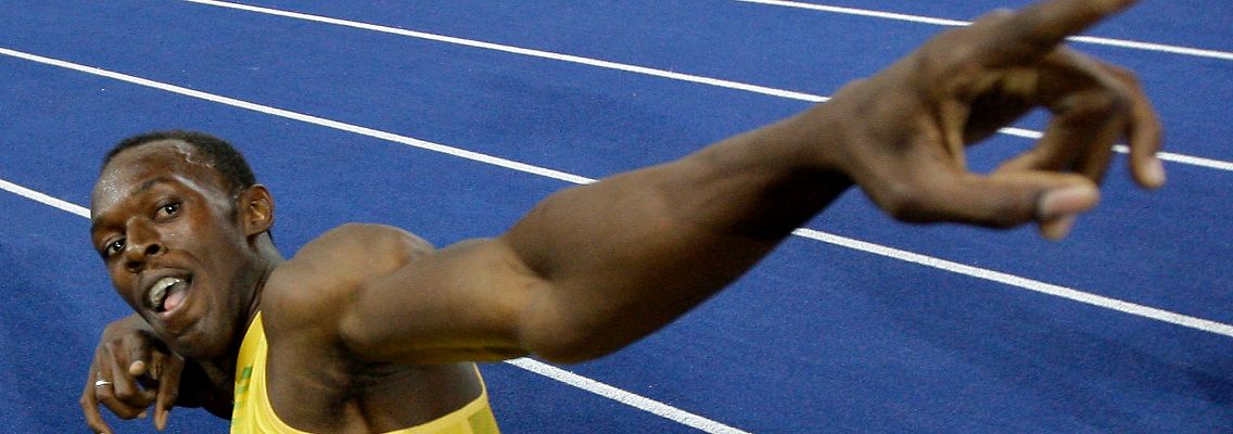 Pfeilschnell: Usain Bolt.