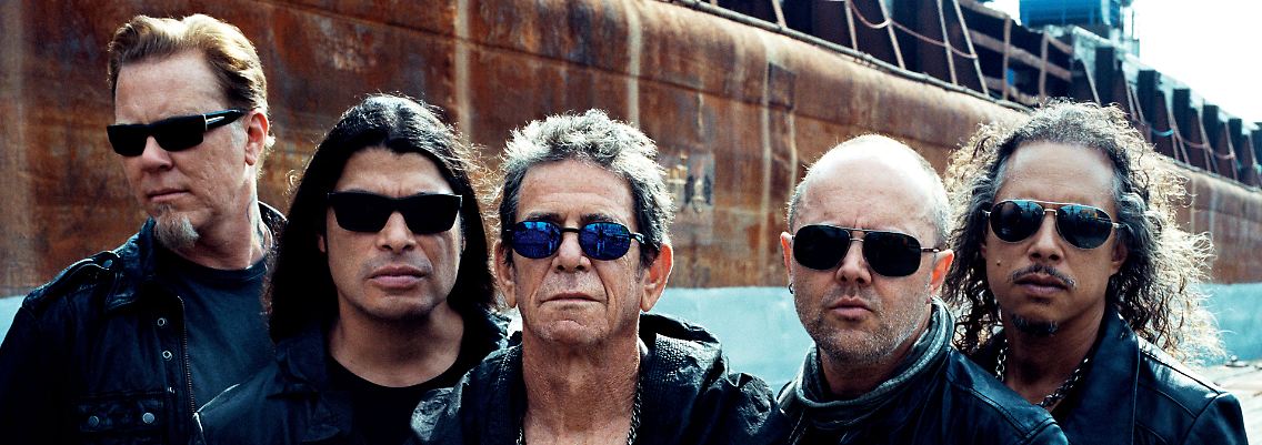 Von links nach rechts: Hetfield, Trujillo, Reed, Ulrich, Hammet.