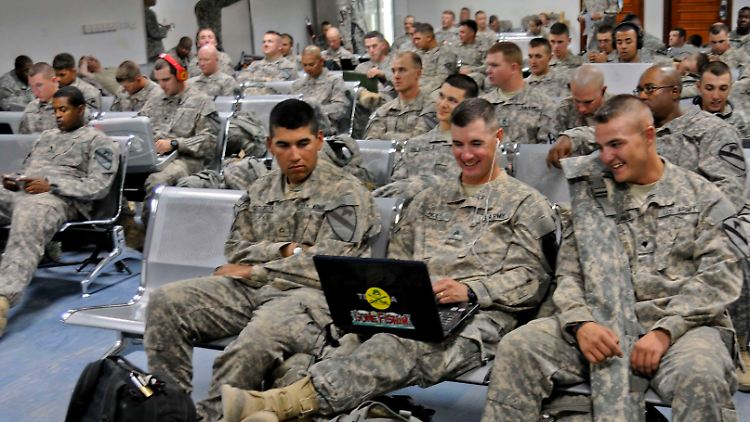 Die Soldaten warten auf ihre Rückkehr in die USA.