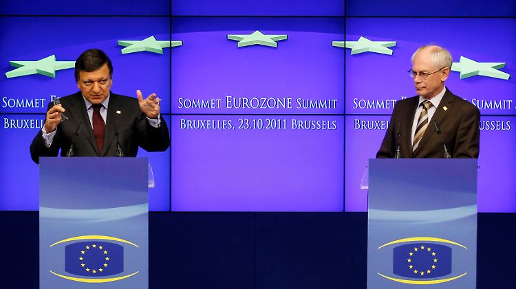 "Dieses Paket ist der Beitrag der EU zu Cannes": José Manuel Barroso (links) und Herman Van Rompuy.