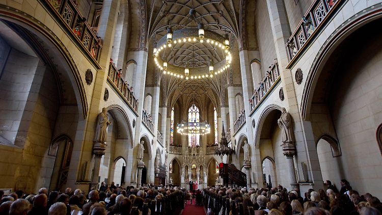 Gottesdienst in der Schlosskirche zu Wittenberg.