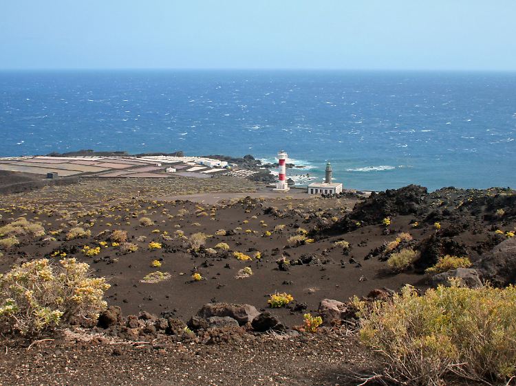 Im äußersten Süden der Insel: Der Leuchtturm markiert das Ende der Vulkanwanderroute auf La Palma.