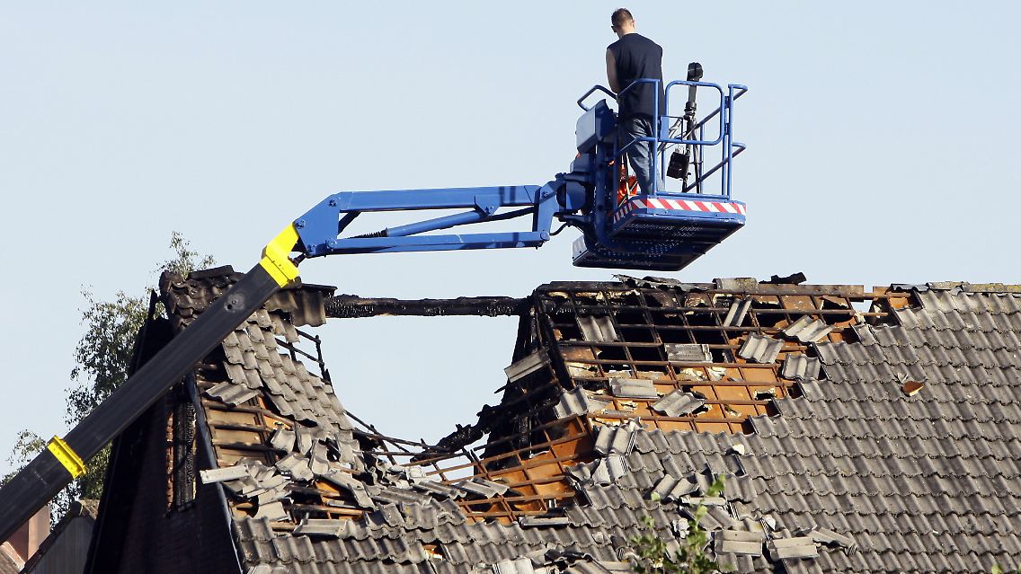 Der Dachstuhl des Hauses im holländischen Kampen.