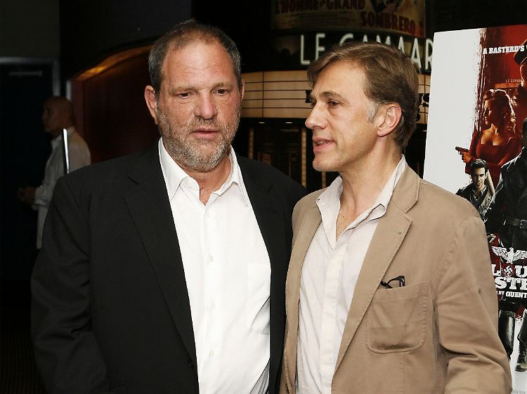 Mit Hollywood-Produzent Harvey Weinstein im Plausch.