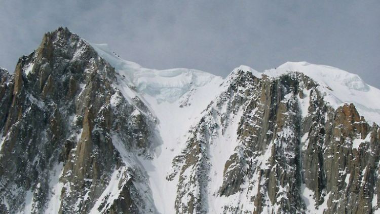 Teil des Mont-Blanc-Massivs auf der französischen Seite.