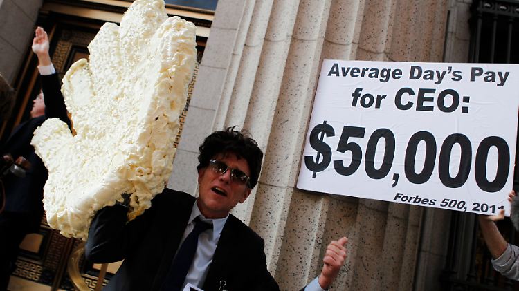 Ein Demonstrant der Occupy-Wall-Street-Bewegung.