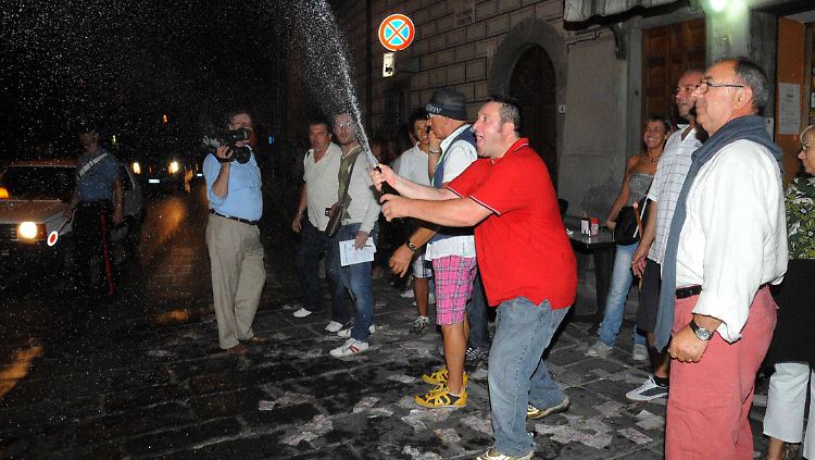 Ausgelassene Freude in Bagnone.