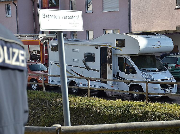 Das Wohnmobil, in dem sich Uwe M. und Uwe B. erschossen.