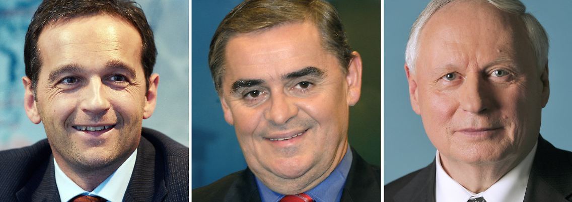 Kampf um die Führung: SPD-Spitzenkandidat Heiko Maas, CDU-Ministerpräsident Peter Müller und Linkspartei-Chef Lafontaine stellen sich am Sonntag zur Wahl.