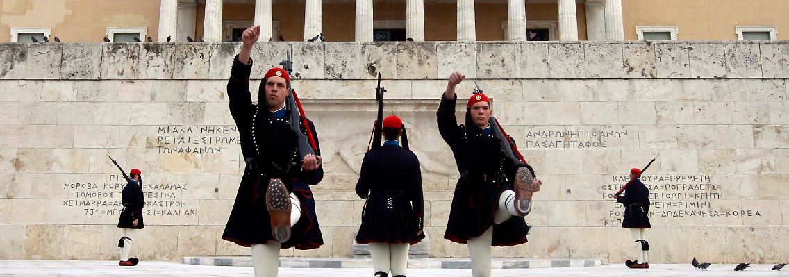Wachablösung vor dem Parlament in Athen.
