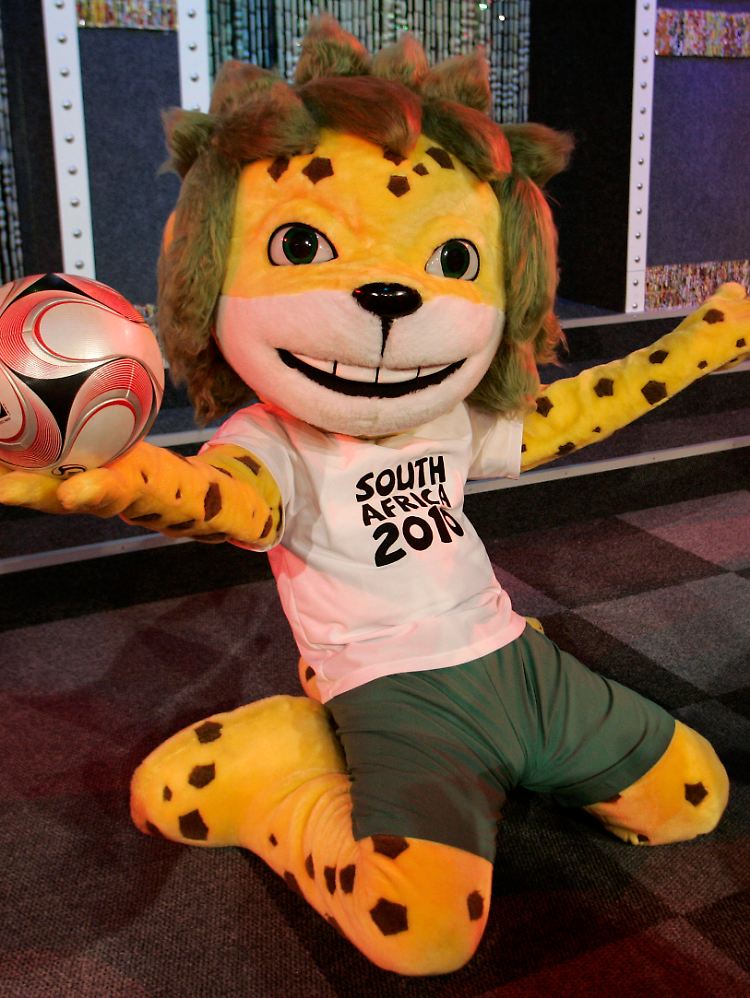 Das Maskottchen der WM 2010, der Leopard "Zakumi".