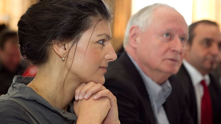 Lafontaine und Wagenknecht in Saarbrücken. 
