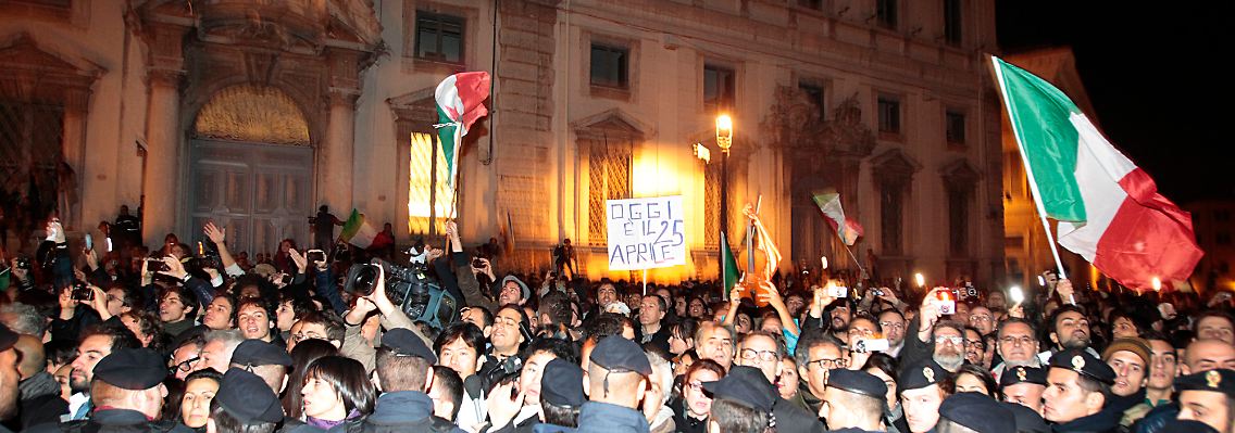 Vor dem Präsidentenpalast Quirinale feierten Tausende den "Tag der Befreiung".