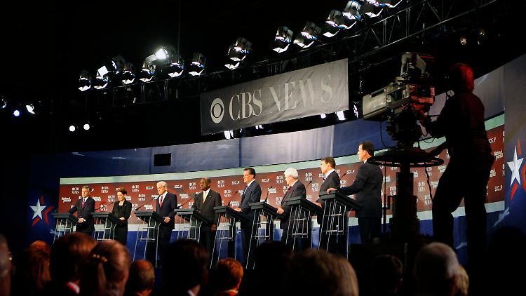 Die Kandidaten bei der Debatte in Spartanburg.
