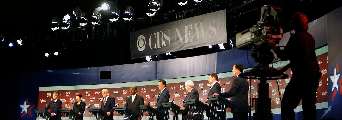 Die Kandidaten bei der Debatte in Spartanburg.