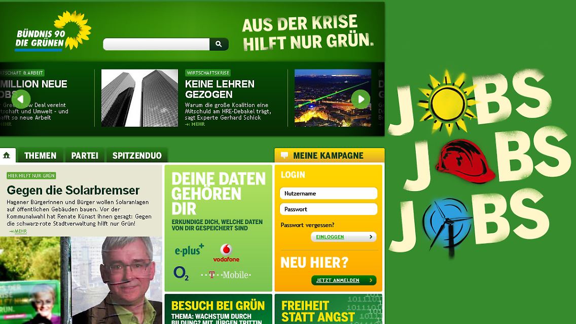 Die Grünen mit neuem Gesicht im Online-Wahlkampf.