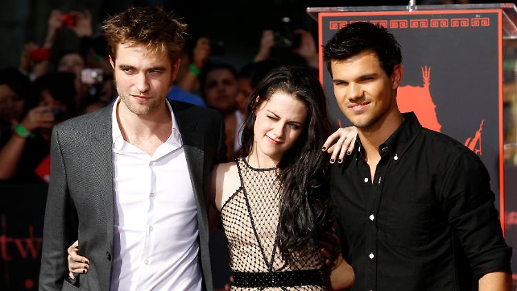 Die drei Hauptdarsteller: Robert Pattinson, Kristen Stewart und Taylor Lautner. (v.l.)