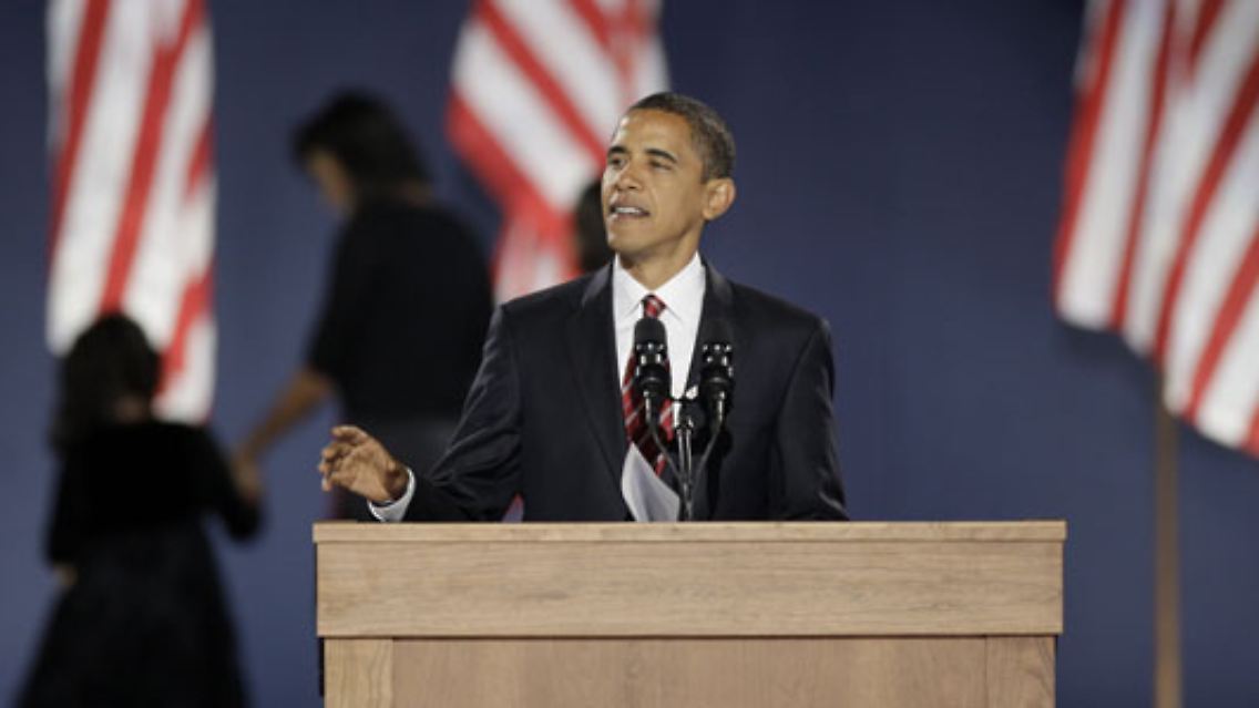 "Change has come to America", rief Barack Obama am Wahlabend vor rund 200.000 jubelnden Anhängern im Grant Park von Chicago.