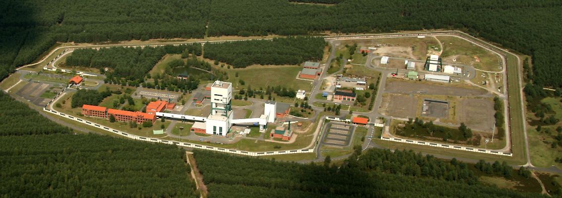 Das Gelände des geplanten Endlagers in Gorleben aus der Luft.