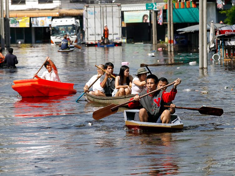 Das Wasser ist noch immer nicht abgeflossen. Bangkok am 14. November.