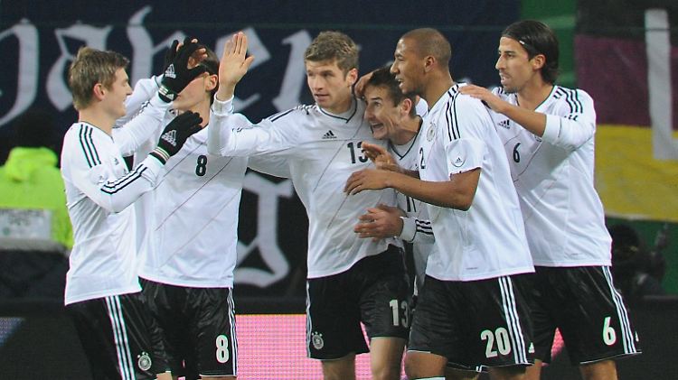 Große Freude beim deutschen Team.