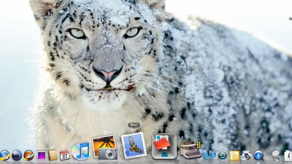 Screenshot des neuen Betriebssystems Mac OS X "Snow Leopard".
