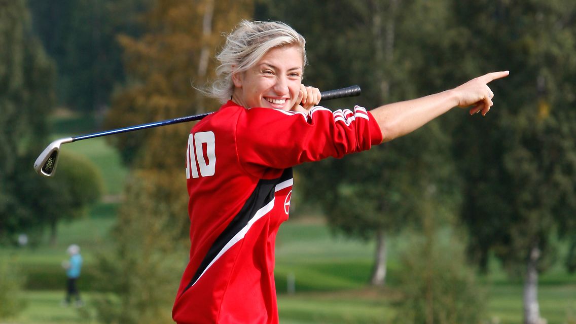 Golfen zur Entspannung: Bianca Schmidt.
