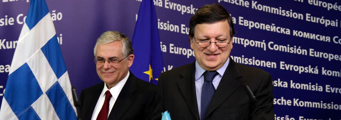 Harte Verhandlungen: José Manuel Barroso (rechts) beharrt auf Sicherheiten für die Geldgeber.
