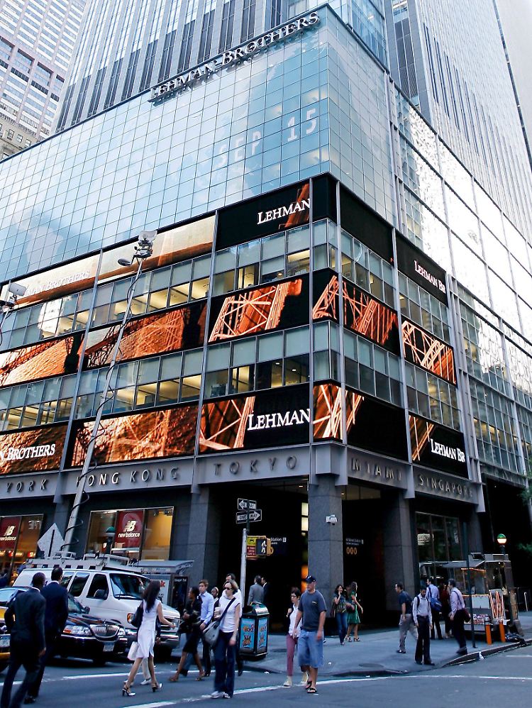Die Investmentbank Lehman Brothers war am 15. September 2008 zusammengebrochen.