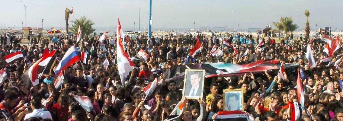 Pro-Assad-Demonstranten in Tartous.