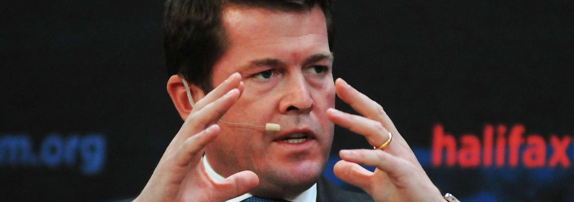 Guttenberg am Samstag bei einer Konferenz in Halifax.