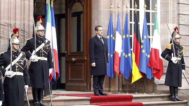Wartet in Straßburg auf Merkel und Monti: Nicolas Sarkozy.