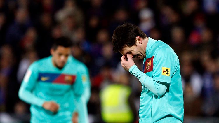 Weltfußballer Lionel Messi traf in Getafe - aus Abseitsposition und den Pfosten.