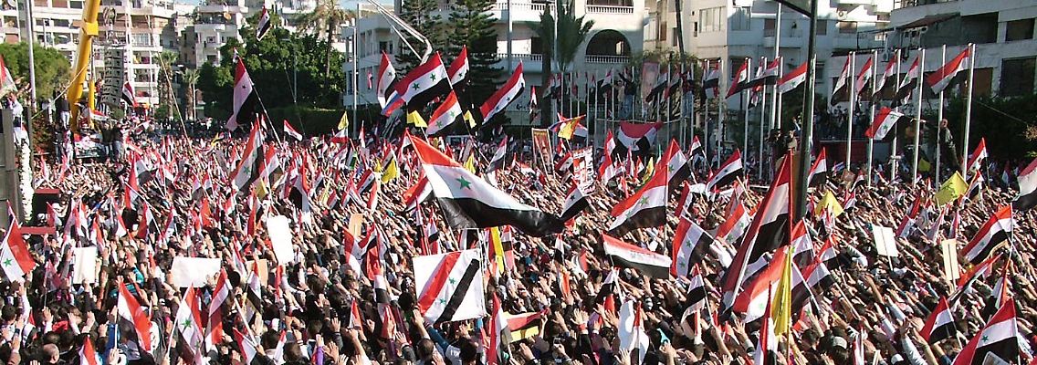 Pro-Assad-Demonstration im syrischen Lattakia.