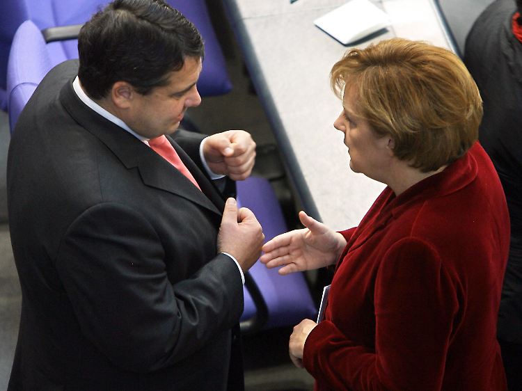 Gabriel und Merkel sind nicht immer überkreuz.