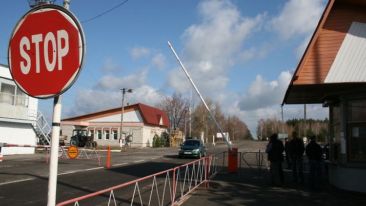 Grenzposten Detjatki am Eingang zur Sperrzone um Tschernobyl. (Archivbild von April 2011)