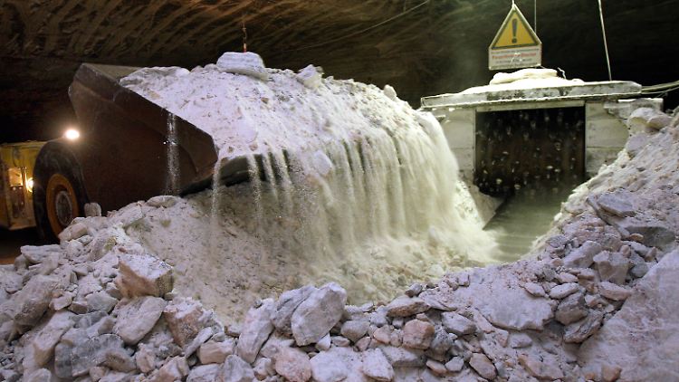 Ein Fahrlader im Kaliwerk Werra des Grubenbetriebs Hattorf-Wintershall der K+S AG bei Philippsthal.